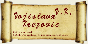 Vojislava Krezović vizit kartica